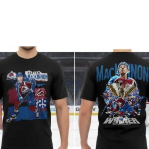 Colorado Avalanche NHL Nathan MacKinnon 2026 Trophy Winner Tee Hoodie