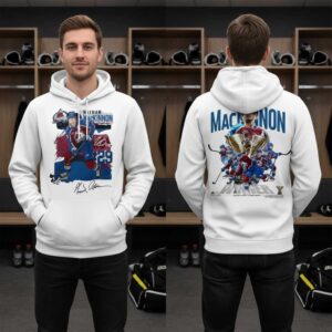 Colorado Avalanche NHL Nathan MacKinnon 2026 Trophy Winner Tee Hoodie