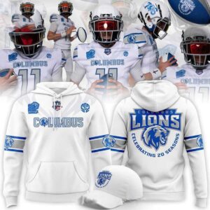 Columbus Lions White Out 2026 Gameday Tee Hoodie