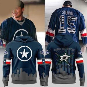 Dallas Stars Robo Assist The Officer Fan Tee Hoodie