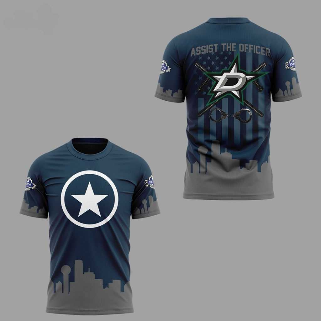 Dallas Stars Robo Assist The Officer Fan Tee Hoodie Dallas Stars Robo Assist The Officer Fan Tee Hoodie