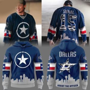 Dallas Stars Robo Assist The Officer Tee Hoodie