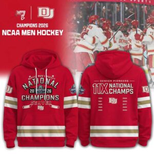 Denver Pioneers 11x NCAA Frozen Four National Champions 2026 Tee Hoodie