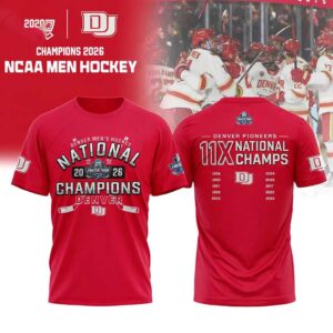 Denver Pioneers 11x NCAA Frozen Four National Champions 2026 Tee Hoodie
