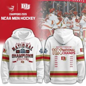 Denver Pioneers 11x NCAA Frozen Four National Champions 2026 Tee Hoodie