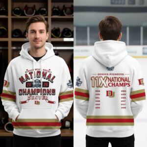 Denver Pioneers 11x NCAA Frozen Four National Champions 2026 Tee Hoodie