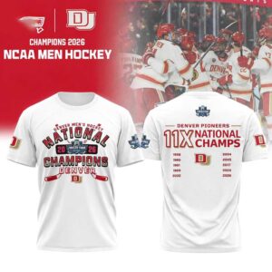 Denver Pioneers 11x NCAA Frozen Four National Champions 2026 Tee Hoodie