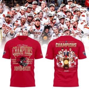 Denver Pioneers 2026 NCAA Men's Ice Hockey Champions Locker Room Shirt