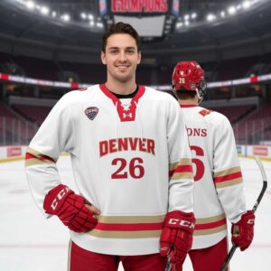 Denver Pioneers NCAA National Champions 2026 Custom Hockey Jersey
