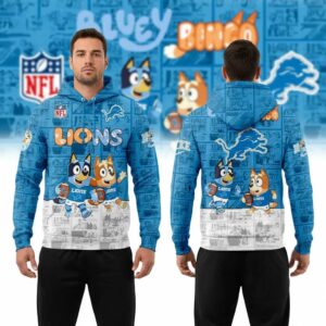 Detroit Lions Bluey and Bingo Hoodie
