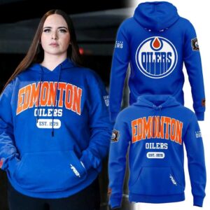 Edmonton Oilers 2026 City Arch All Blue Night Tee Hoodie