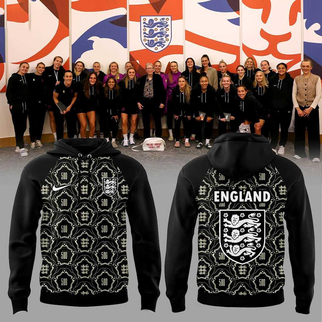 England Lionesses 500th Game 2026-2027 Tee Hoodie England Lionesses 500th Game 2026-2027 Tee Hoodie