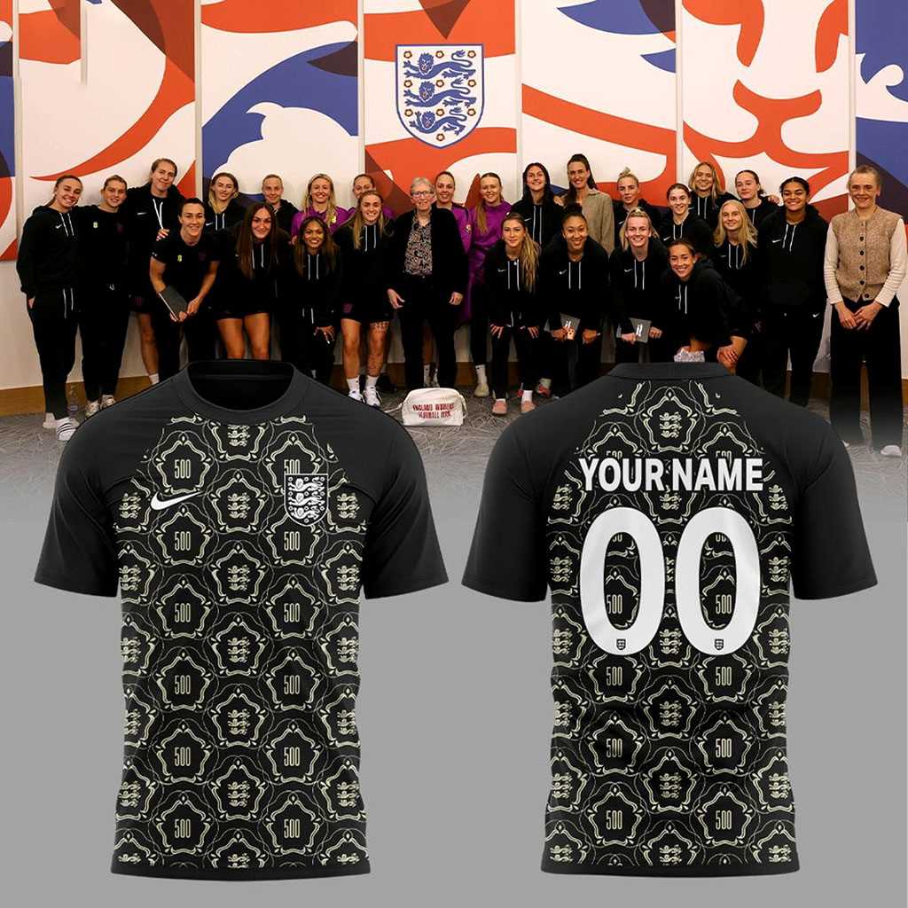 England Lionesses 500th Game 2026-2027 Tee Hoodie England Lionesses 500th Game 2026-2027 Tee Hoodie