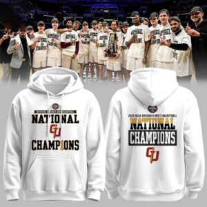 Gannon Golden Knights 2026 NCAA Division II Men's Basketball National Champions Hoodie, white, with 