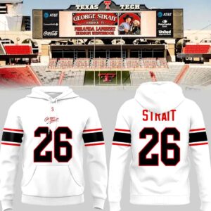 George Strait Texas Tech Red Raiders White Hoodie