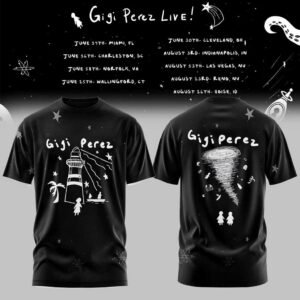 Gigi Perez Live Tour 2026 Black Tee Hoodie