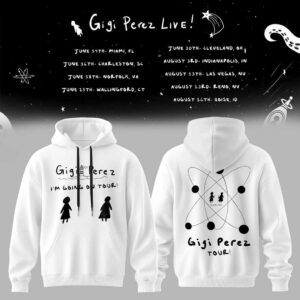 Gigi Perez Live Tour 2026 White Tee Hoodie