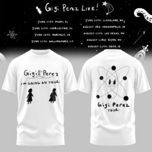 Gigi Perez Live Tour 2026 White Tee Hoodie