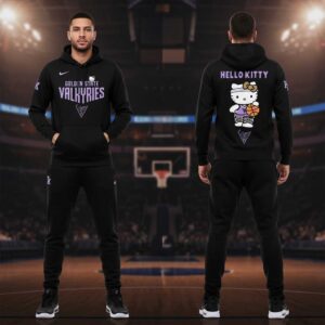 Golden State Valkyries Hello Kitty Night 2026 Celebrate Black Tee Hoodie