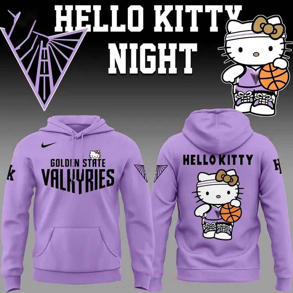 Golden State Valkyries Hello Kitty Night 2026 Celebrate Tee Hoodie Golden State Valkyries Hello Kitty Night 2026 Celebrate Tee Hoodie