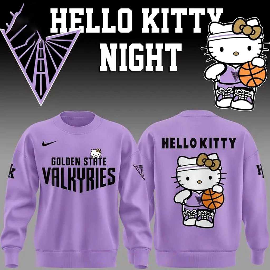 Golden State Valkyries Hello Kitty Night 2026 Celebrate Tee Hoodie Golden State Valkyries Hello Kitty Night 2026 Celebrate Tee Hoodie
