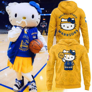 Golden State Warriors 2026 Hello Kitty Night NBA Playoffs Tee Hoodie