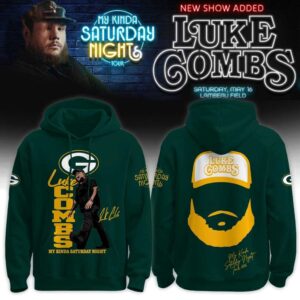 Green Bay Packers Luke Combs My Kinda Saturday Night Tour 2026 Hoodie