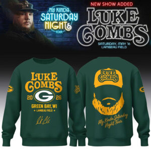 Green Bay Packers Luke Combs My Kinda Saturday Night Tour 2026 Tee Hoodie