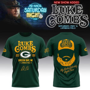 Green Bay Packers Luke Combs My Kinda Saturday Night Tour 2026 Tee Hoodie