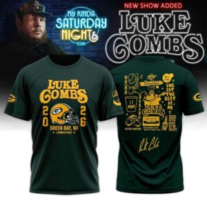 Green Bay Packers Luke Combs My Kinda Saturday Night Tour 2026 Tshirt
