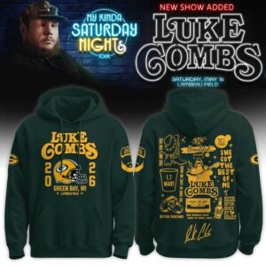 Green Bay Packers x Luke Combs My Kinda Saturday Night Tour 2026 Hoodie