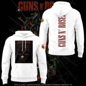 Guns N' Roses Tour 2026 White Hoodie