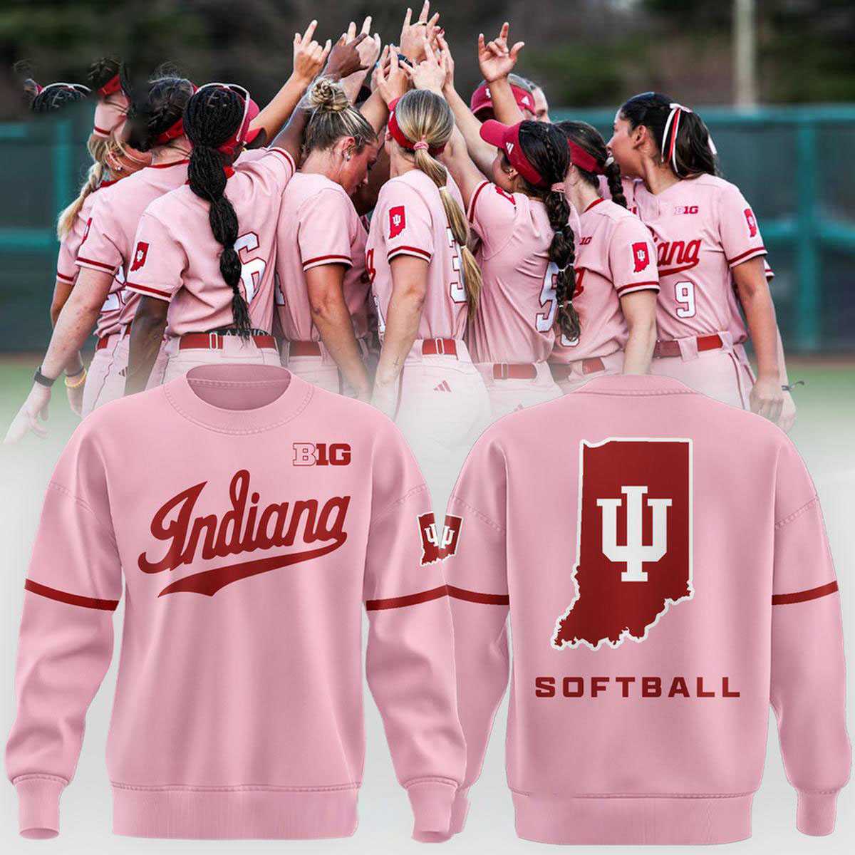 Indiana Hoosiers Softball 2026 Spring Time Gameday Shirt Hoodie Indiana Hoosiers Softball 2026 Spring Time Gameday Shirt Hoodie