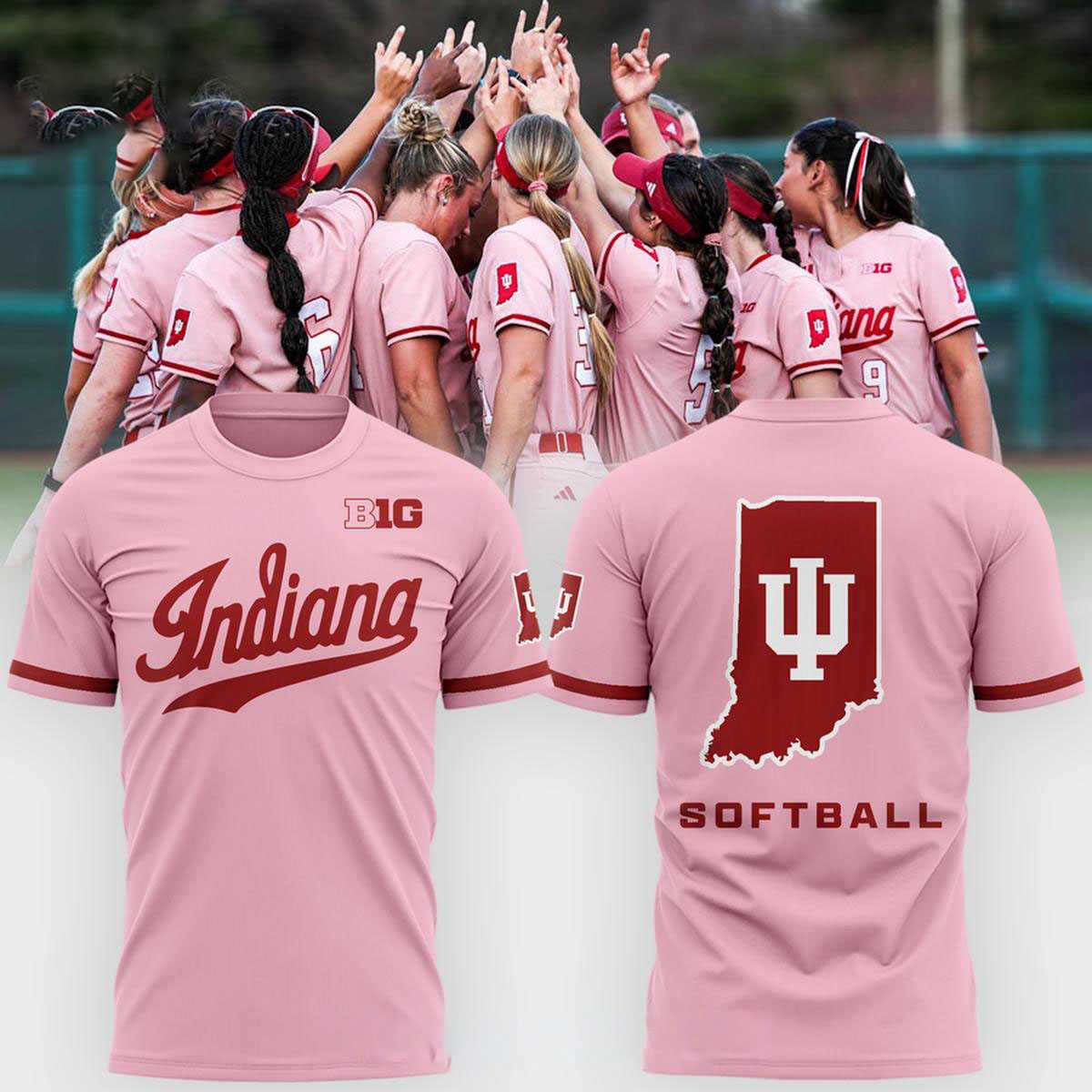 Indiana Hoosiers Softball 2026 Spring Time Gameday Shirt Hoodie Indiana Hoosiers Softball 2026 Spring Time Gameday Shirt Hoodie