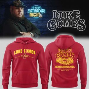 Iowa State Cyclones Luke Combs My Kinda Saturday Night Tour live Hoodie