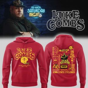 Iowa State Cyclones Luke Combs My Kinda Saturday Night Tour live in Jack Trice Stadium Hoodie