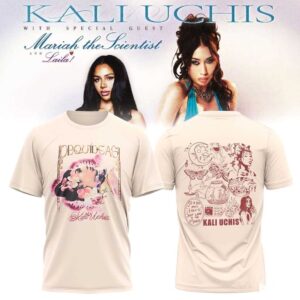 Kali Uchis For The Girls Tour 2026 Hoodie with 'Orquídeas' floral portrait and mystical self-love artwork front & back.