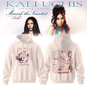 Kali Uchis For The Girls Tour 2026 Hoodie with 'Orquídeas' floral portrait and mystical self-love artwork front & back.