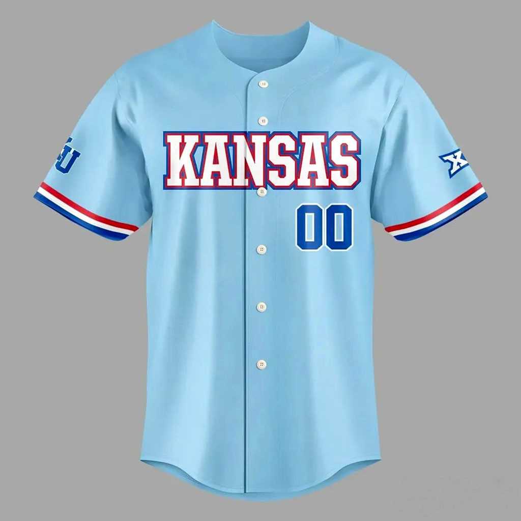 Kansas Jayhawks Powder Blue Uniform 2026 Jersey Kansas Jayhawks Powder Blue Uniform 2026 Jersey