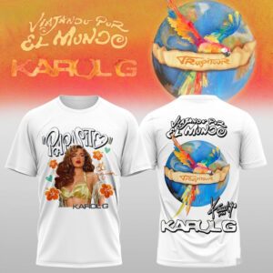 Karol G Viajando Por El Mundo Tour 2026 For Fans T-Shirt