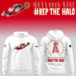 Los Angeles Angels Rep The Halo 2026 White Hoodie