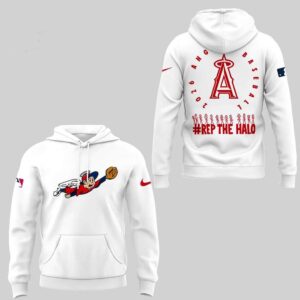 Los Angeles Angels Rep The Halo 2026 White Hoodie