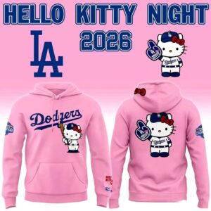 Los Angeles Dodgers 2026 Hello Kitty Night Hoodie