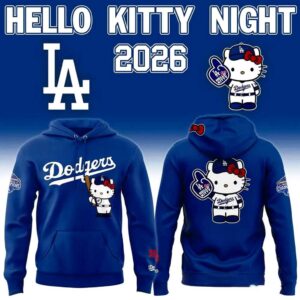 Los Angeles Dodgers 2026 Hello Kitty Night Hoodie