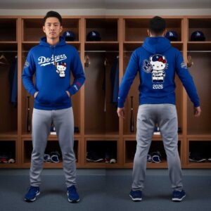 Los Angeles Dodgers 2026 Hello Kitty Night Hoodie
