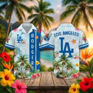 Los Angeles Dodgers Collection Summer Aloha 2026 Hawaiian Shirt Beach Shorts