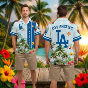 Los Angeles Dodgers Collection Summer Aloha 2026 Hawaiian Shirt Beach Shorts