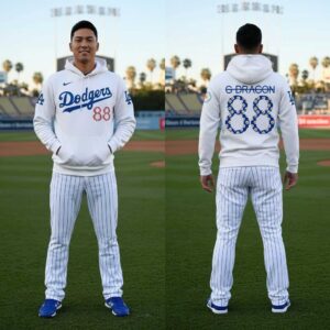 Los Angeles Dodgers G-Dragon Special White Hoodie