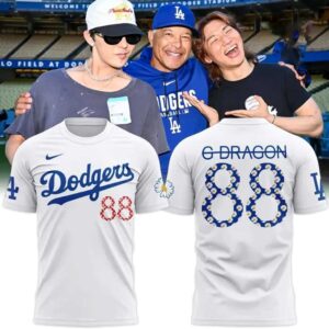 Los Angeles Dodgers G-Dragon Special White Hoodie