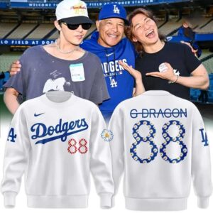Los Angeles Dodgers G-Dragon Special White Hoodie